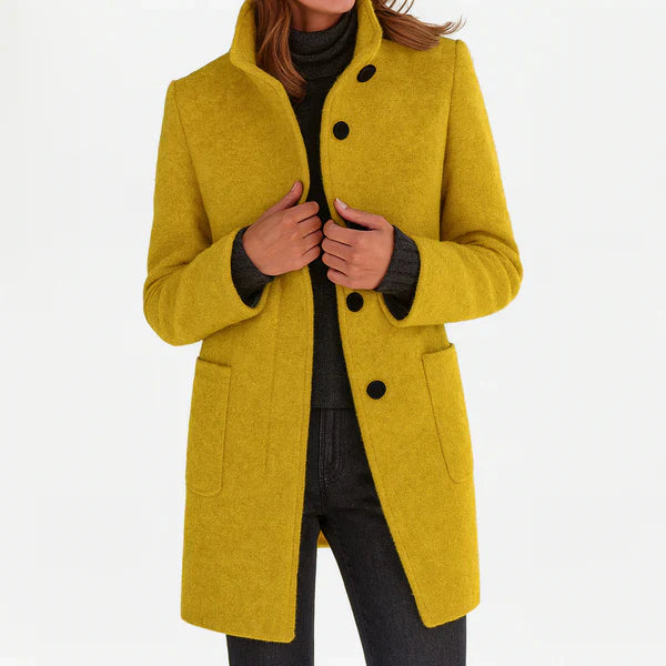 Manteau d'hiver élégant en laine pour femme