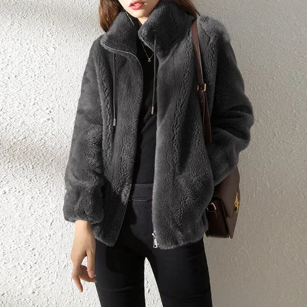 đ„Manteau rembourrĂ© Veste polaire double face Ă col montant