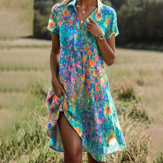 Robe d'été en coton Coastal Breeze pour femme