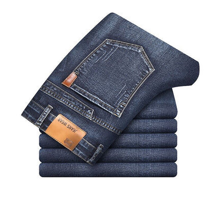 Jeans fuselés extensibles 4 directions de qualité supérieure pour hommes