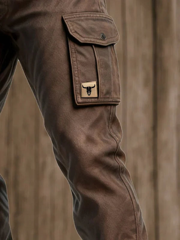 Pantalon utilitaire en toile de coton isolée pour homme
