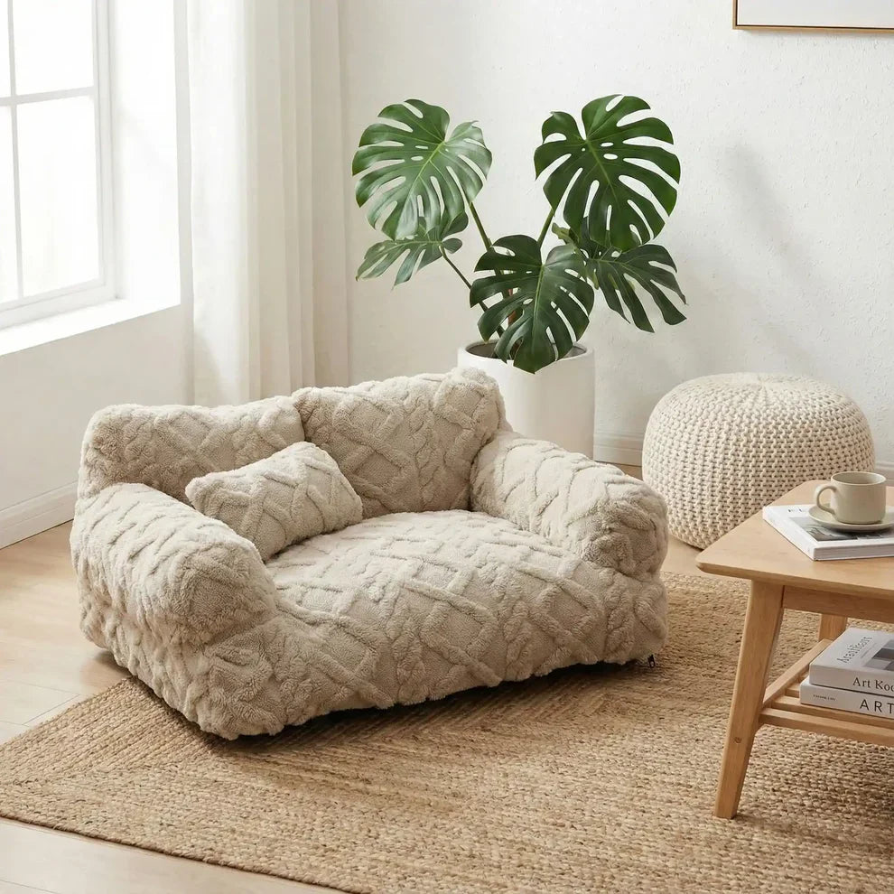 Canapé-lit amovible pour chien avec coussin