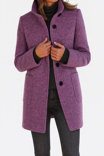 Manteau d'hiver élégant en laine pour femme