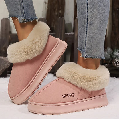 Chaussons antidérapants, chauds et moelleux pour femmes