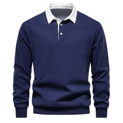 Polo classique pour homme en mélange de coton, idéal au quotidien