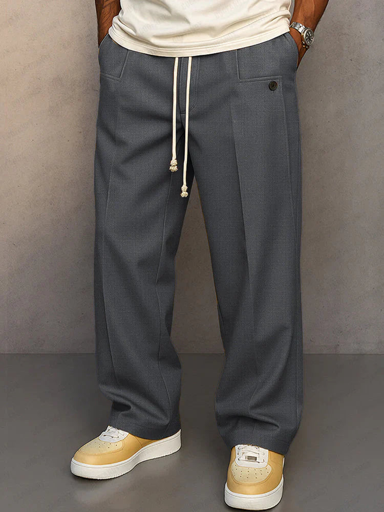 Pantalon élégant coupe droite pour homme