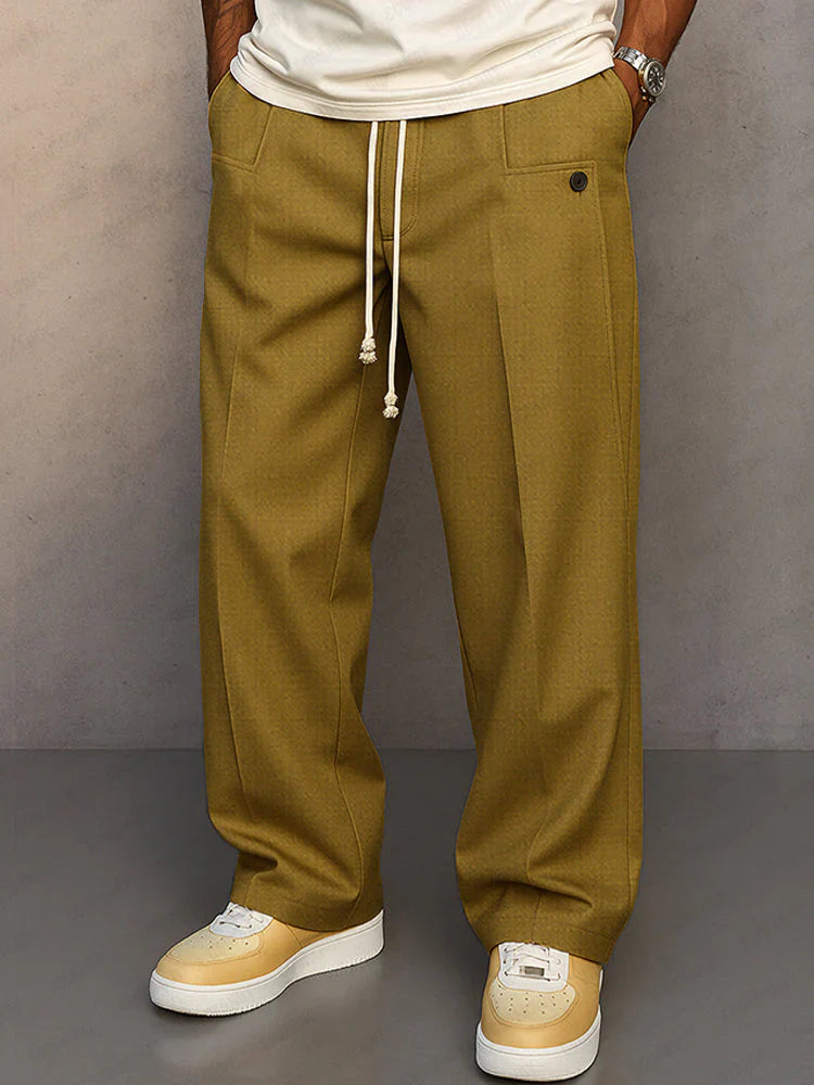 Pantalon élégant coupe droite pour homme