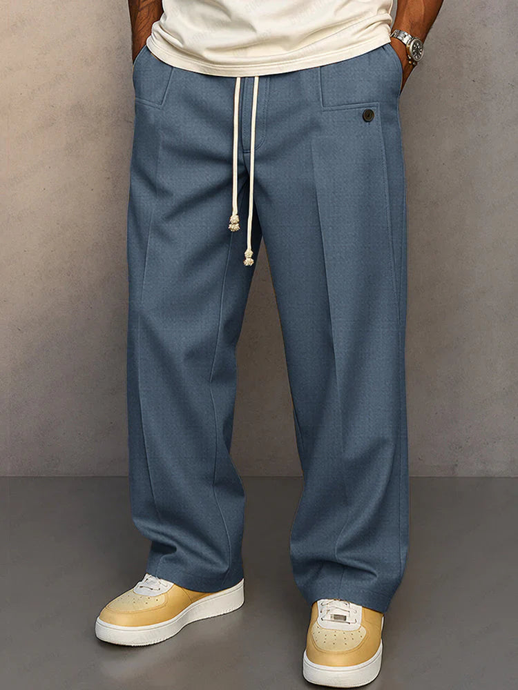 Pantalon élégant coupe droite pour homme