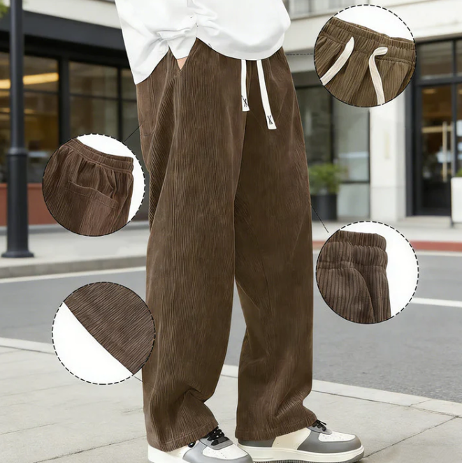 Pantalon ample à cordon et poches pour homme
