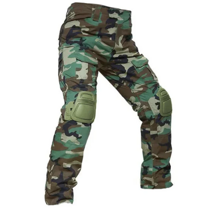 Pantalon cargo renforcé pour homme avec protections amovibles aux genoux
