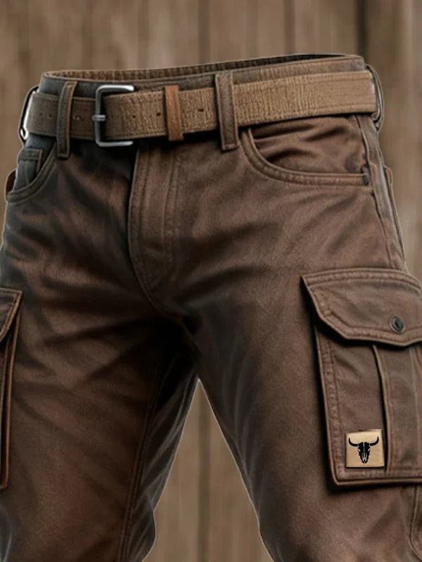 Pantalon utilitaire en toile de coton isolée pour homme