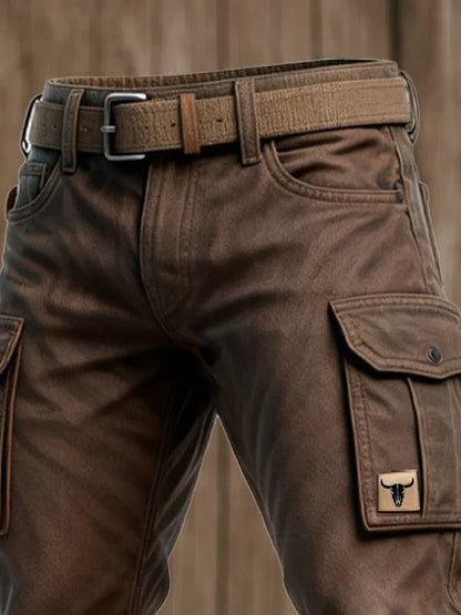Pantalon utilitaire en toile de coton isolée pour homme
