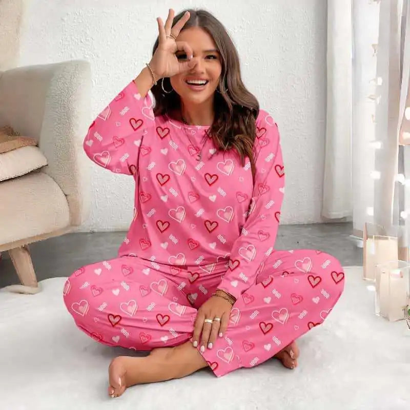 Ensemble de vêtements d'intérieur géométriques extensibles en coton pour femmes, grandes tailles