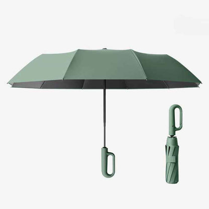 Parapluie de voyage automatique coupe-vent à boucle annulaire