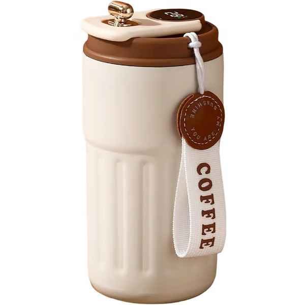 Mug de voyage intelligent en acier inoxydable de 450 ml avec affichage de la température