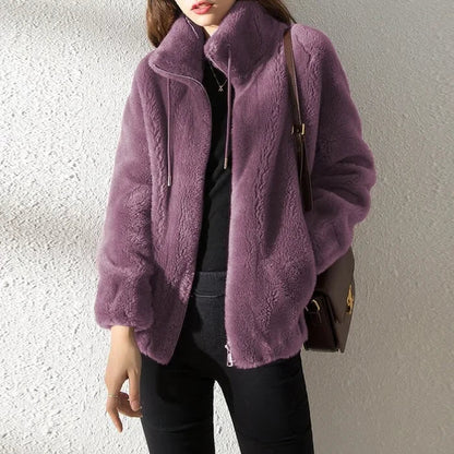 🔥Manteau rembourré Veste polaire double face à col montant